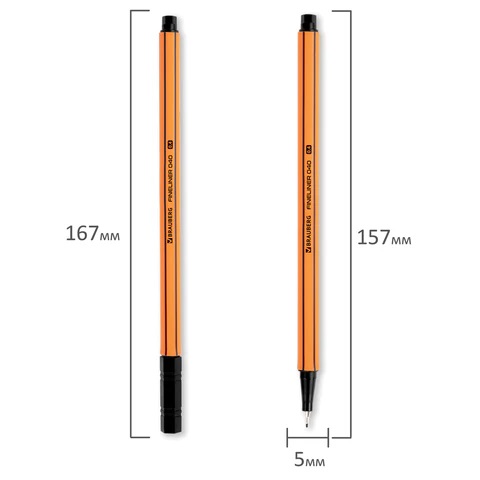7_Ручка капиллярная 0,4мм ЧЕРНАЯ BRAUBERG Fine 040
